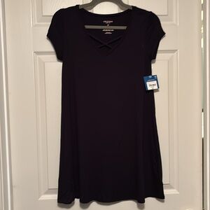 Arizona Jean Company Women's Black V-Neck casual dress